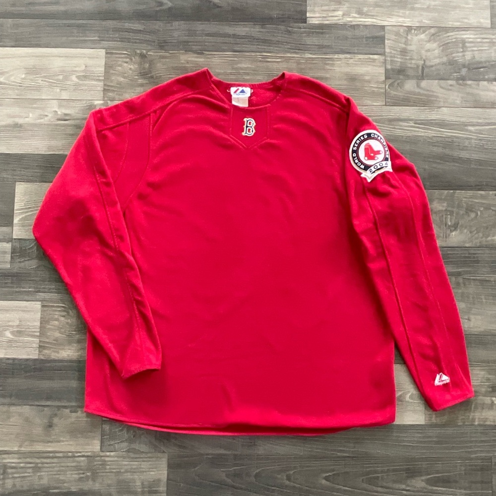Majestic MLB Boston Red Sox Polar Fleece Sweatshirt Men’s XL World Series 2004